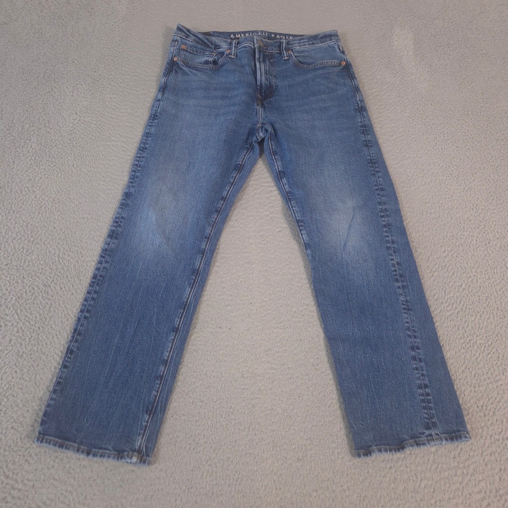 American Eagle Jeans Mens 31x29 Blue Original Straight Easyflex Stretch Denim